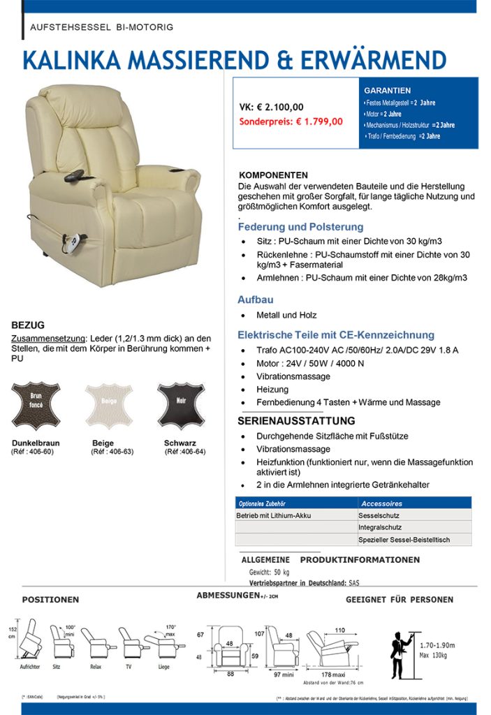 Pflegesessel Medtrade Kalinka.
