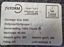 Bezugsstoff Geiranger für Fitform Pflegesessel